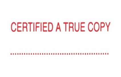 CERTIFIED A TRUE COPY